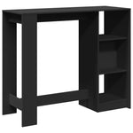 Barbord Med Hylle Svart 124X46X103,5 Cm Konstruert Tre