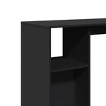 Barbord Med Hylle Svart 124X46X103,5 Cm Konstruert Tre