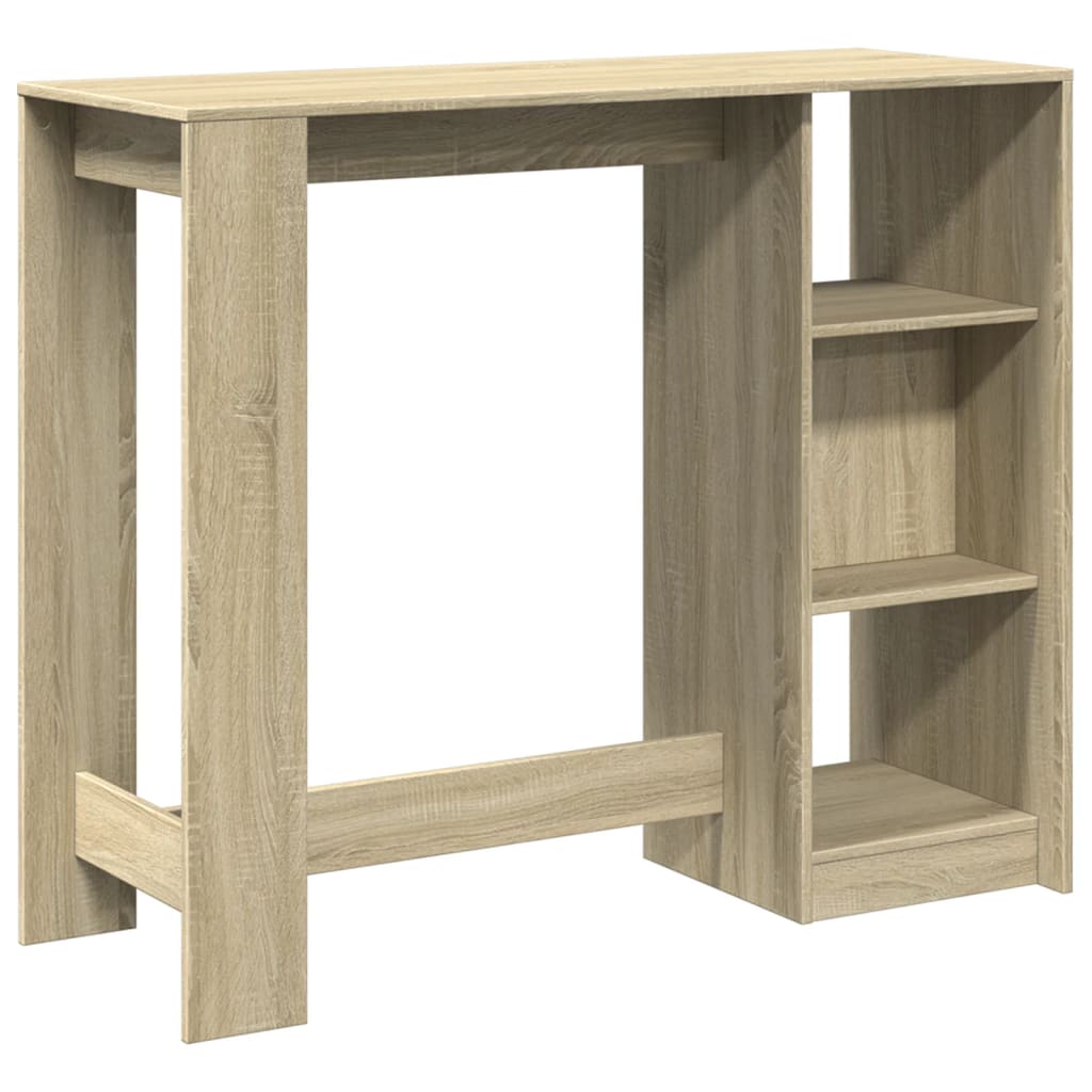 Barbord Med Hylle Sonoma Eik 124X46X103,5 Cm Konstruert Tre
