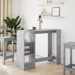 Barbord Med Hylle Betonggrå 124X46X103,5 Cm Konstruert Tre