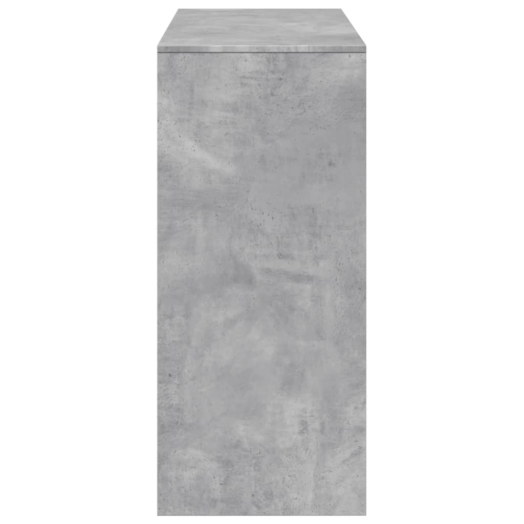 Barbord Med Hylle Betonggrå 124X46X103,5 Cm Konstruert Tre