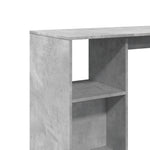 Barbord Med Hylle Betonggrå 124X46X103,5 Cm Konstruert Tre