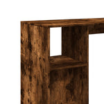 Barbord Med Hylle Røkt Eik 124X46X103,5 Cm Konstruert Tre