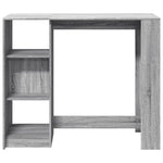 Barbord Med Hylle Grå Sonoma Eik 124X46X103,5 Cm Konstruert Tre
