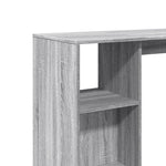 Barbord Med Hylle Grå Sonoma Eik 124X46X103,5 Cm Konstruert Tre