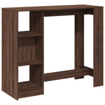 Barbord Med Hylle Brun Eik 124X46X103,5 Cm Konstruert Tre