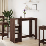 Barbord Med Hylle Brun Eik 124X46X103,5 Cm Konstruert Tre