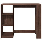 Barbord Med Hylle Brun Eik 124X46X103,5 Cm Konstruert Tre