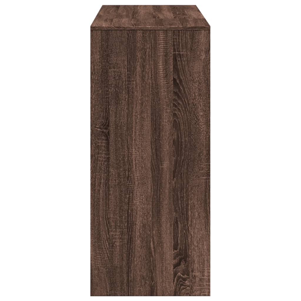 Barbord Med Hylle Brun Eik 124X46X103,5 Cm Konstruert Tre