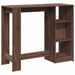 Barbord Med Hylle Brun Eik 124X46X103,5 Cm Konstruert Tre