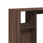Barbord Med Hylle Brun Eik 124X46X103,5 Cm Konstruert Tre