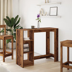 Barbord Med Hylle Gammelt Tre 124X46X103,5 Cm Konstruert Tre
