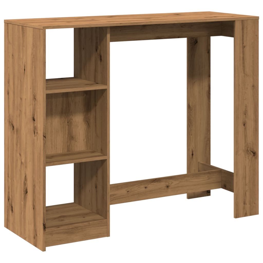 Barbord Med Hylle Artisan Eik 124X46X103,5 Cm Konstruert Tre