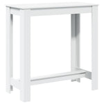 Barbord Hvit 102X50X103,5 Cm Konstruert Tre
