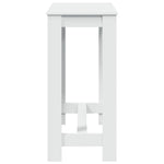 Barbord Hvit 102X50X103,5 Cm Konstruert Tre