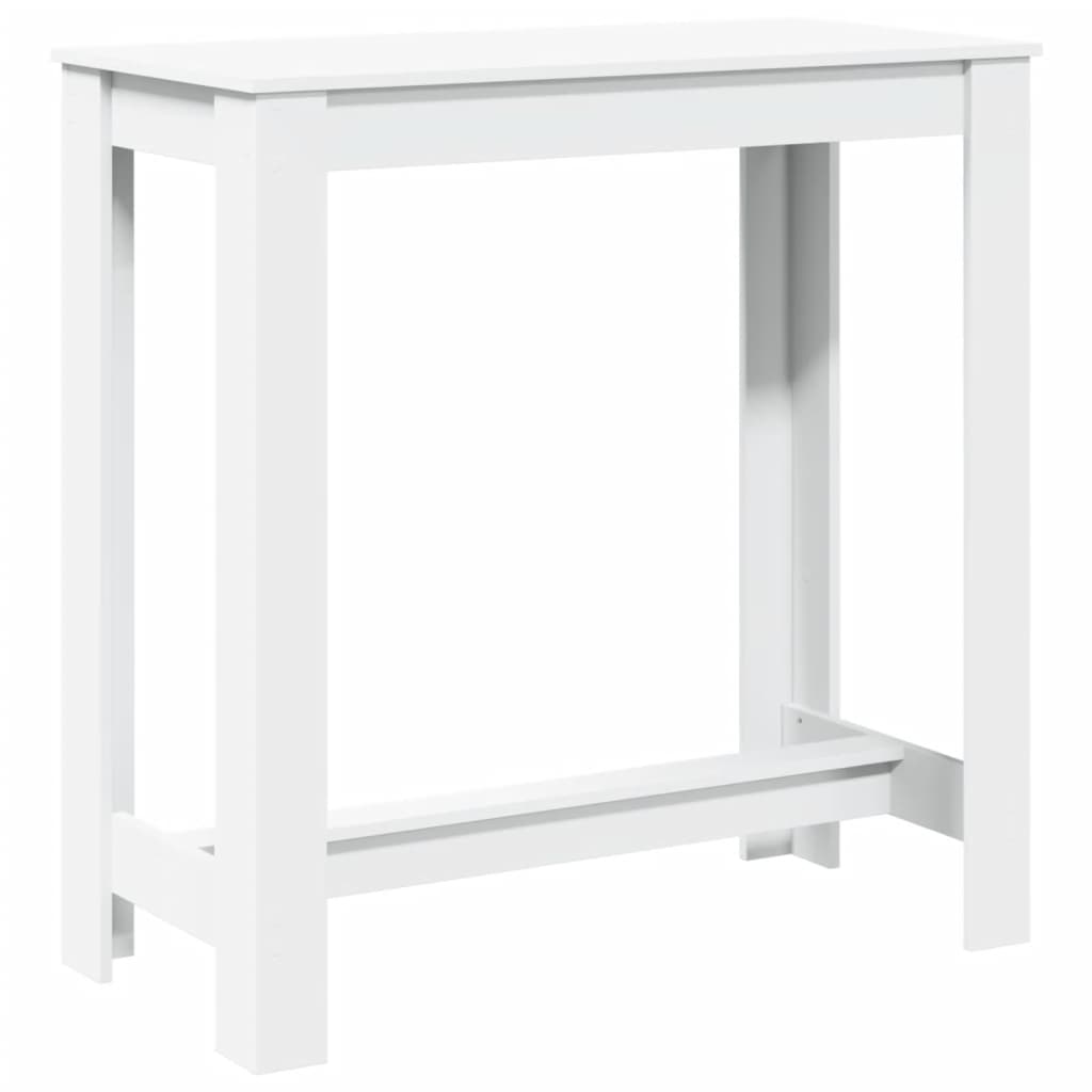 Barbord Hvit 102X50X103,5 Cm Konstruert Tre