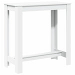 Barbord Hvit 102X50X103,5 Cm Konstruert Tre