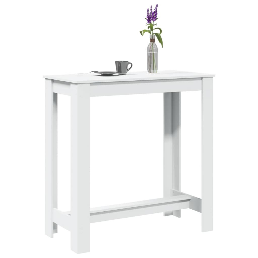 Barbord Hvit 102X50X103,5 Cm Konstruert Tre