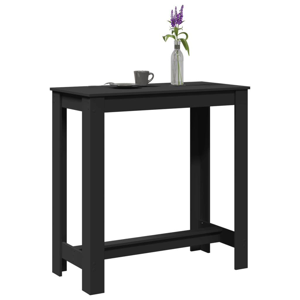 Barbord Svart 102X50X103,5 Cm Konstruert Tre