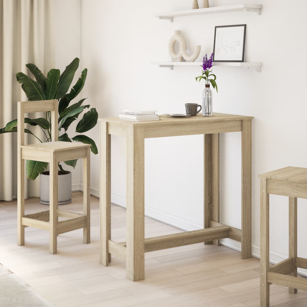 Barbord Sonoma Eik 102X50X103,5 Cm Konstruert Tre