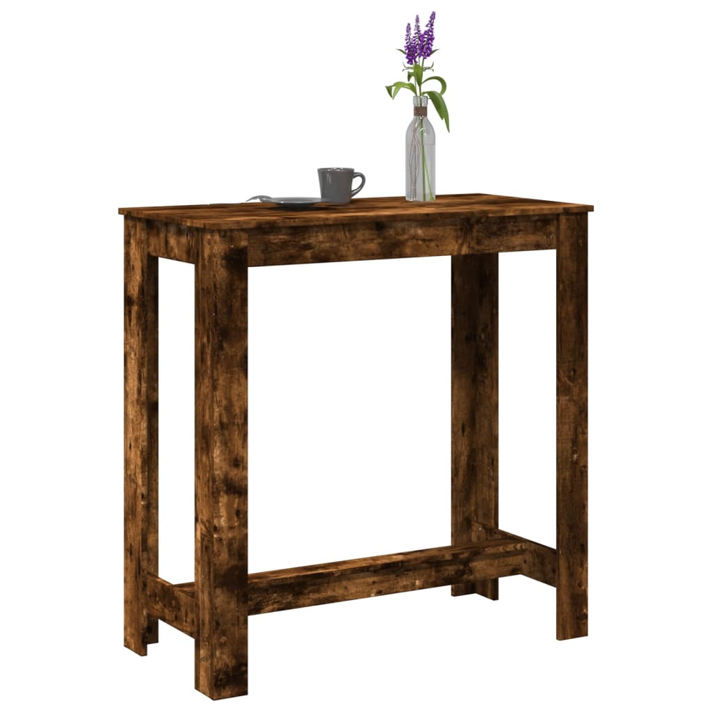 Barbord Røkt Eik 102X50X103,5 Cm Konstruert Tre