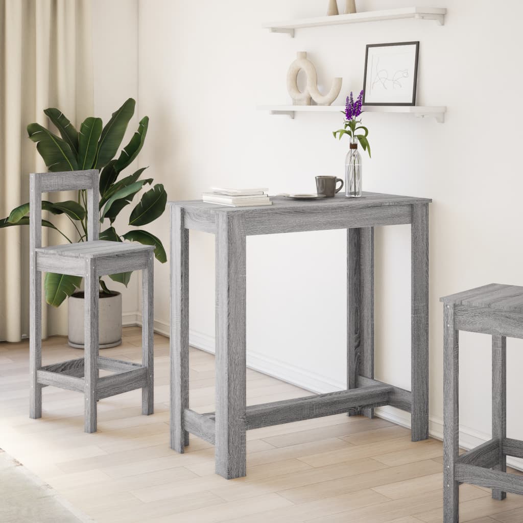 Barbord Grå Sonoma Eik 102X50X103,5 Cm Konstruert Tre