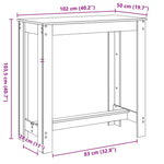 Barbord Gammelt Tre 102X50X103,5 Cm Konstruert Tre