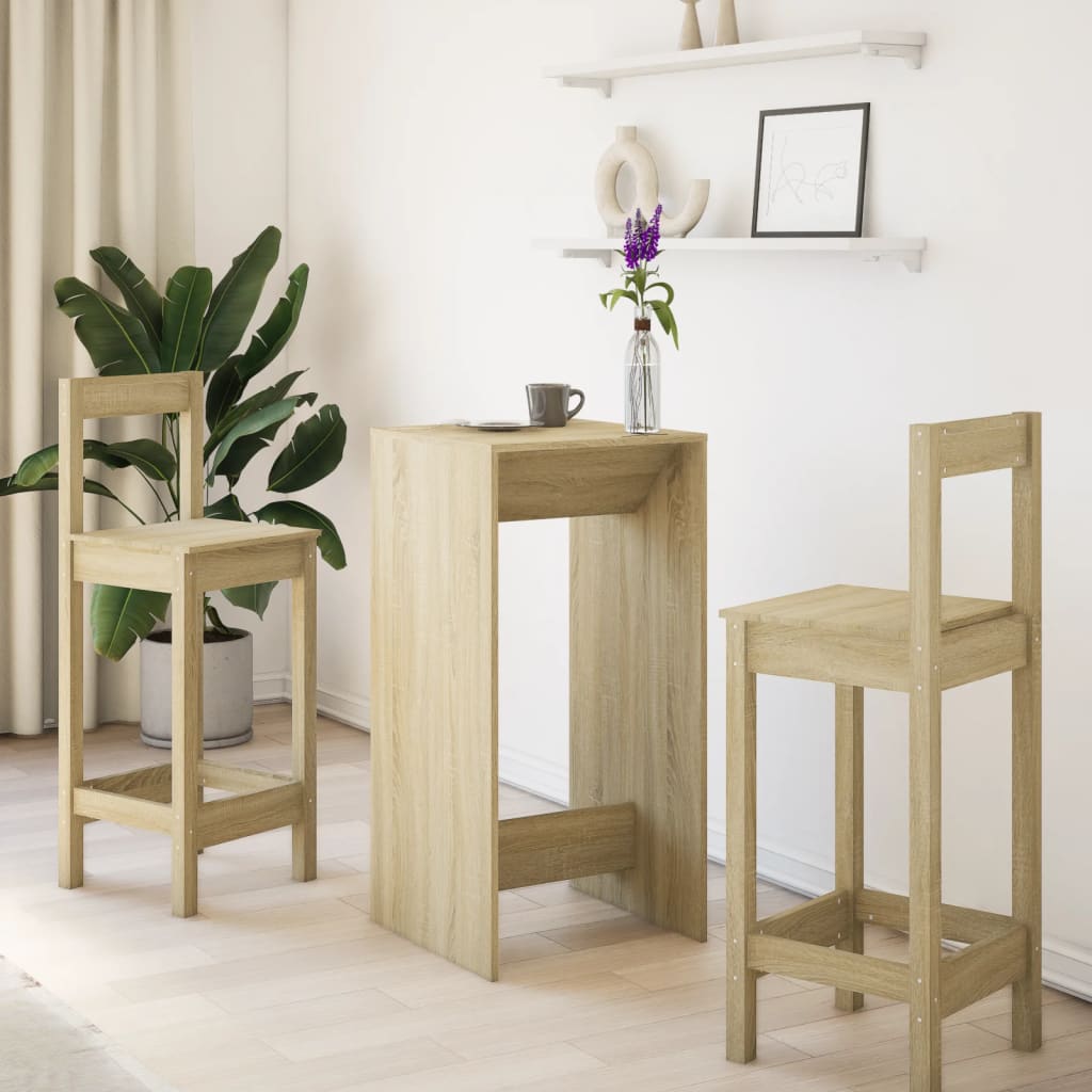 Barbord Sonoma Eik 51X50X103,5 Cm Konstruert Tre