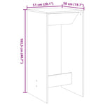 Barbord Sonoma Eik 51X50X103,5 Cm Konstruert Tre