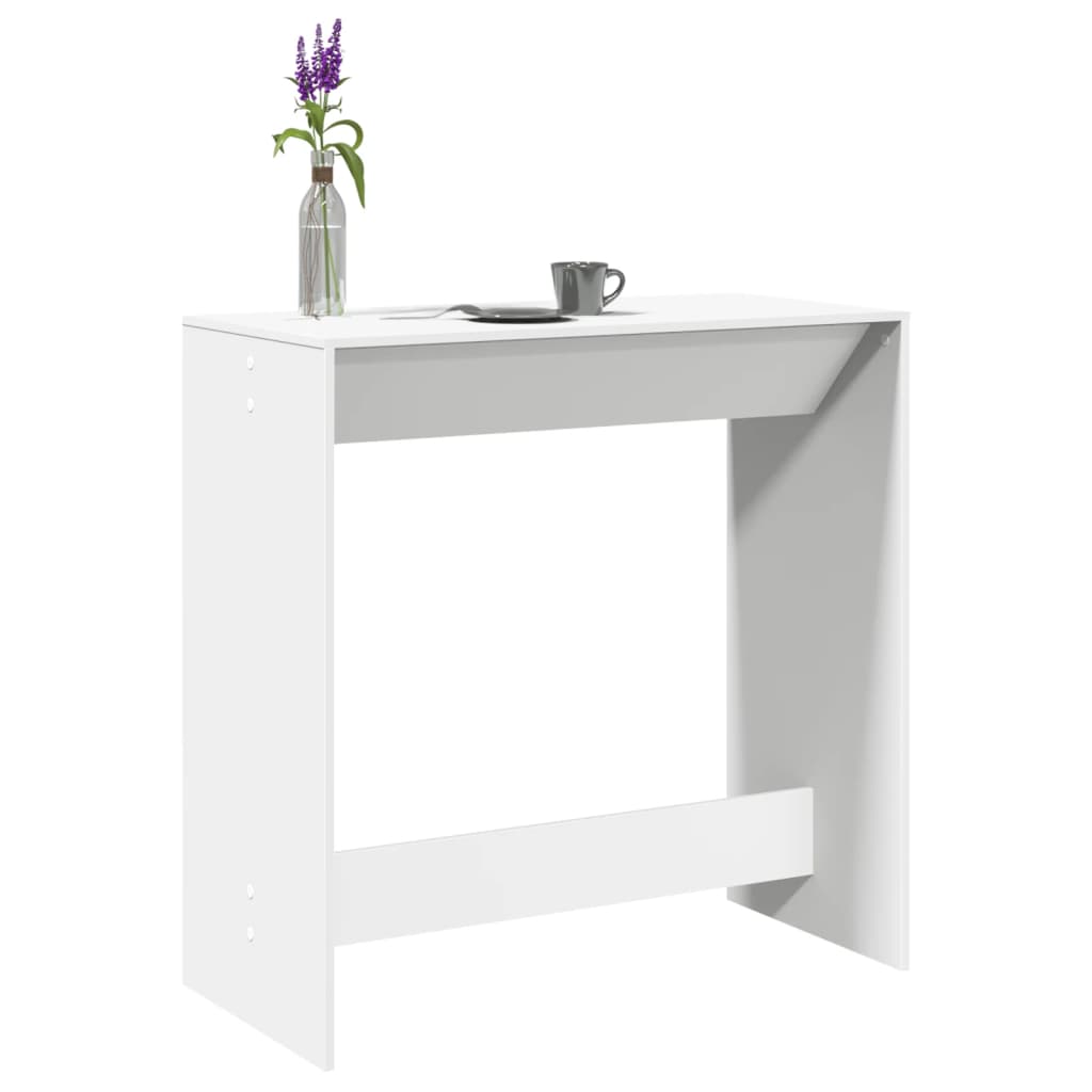 Barbord Hvit 102X50X103,5 Cm Konstruert Tre