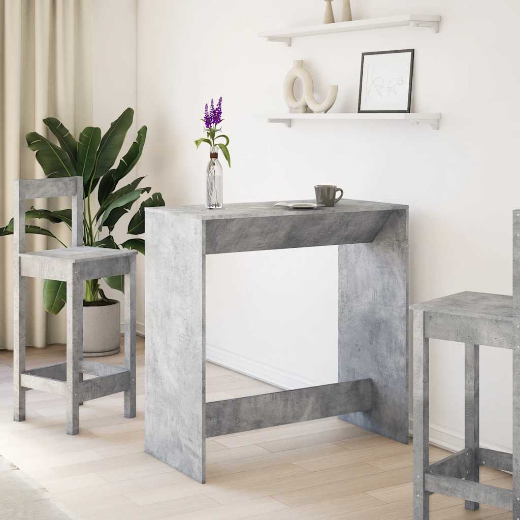 Barbord Betonggrå 102X50X103,5 Cm Konstruert Tre