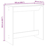 Barbord Grå Sonoma Eik 102X50X103,5 Cm Konstruert Tre