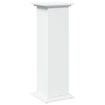 Pidestall Med Oppbevaring Hvit 31X30X90 Cm Konstruert Tre