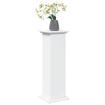 Pidestall Med Oppbevaring Hvit 31X30X90 Cm Konstruert Tre