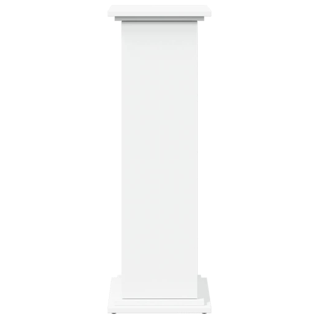 Pidestall Med Oppbevaring Hvit 31X30X90 Cm Konstruert Tre