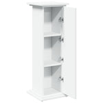 Pidestall Med Oppbevaring Hvit 31X30X90 Cm Konstruert Tre