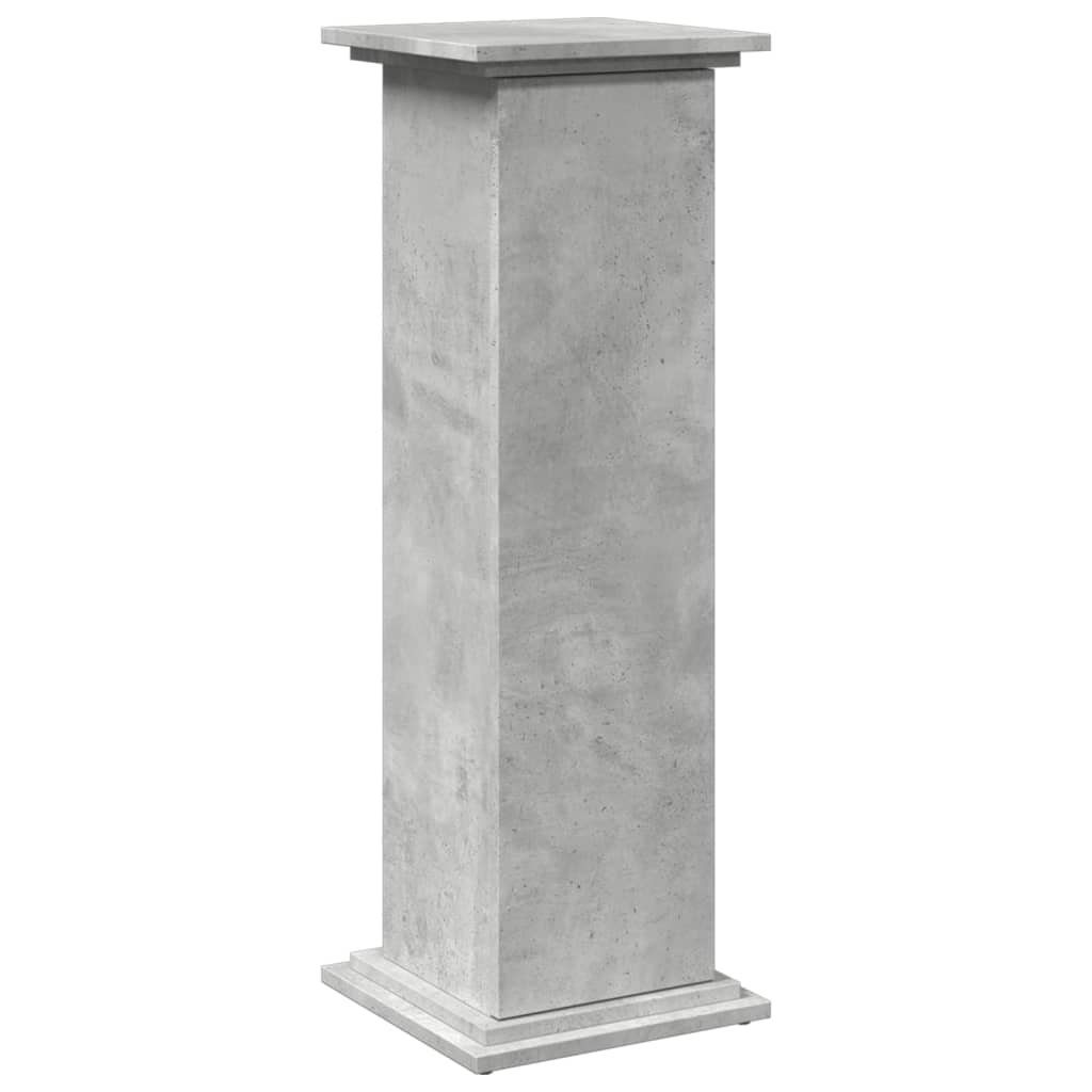 Pidestall Med Oppbevaring Betonggrå 31X30X90 Cm Konstruert Tre
