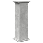 Pidestall Med Oppbevaring Betonggrå 31X30X90 Cm Konstruert Tre