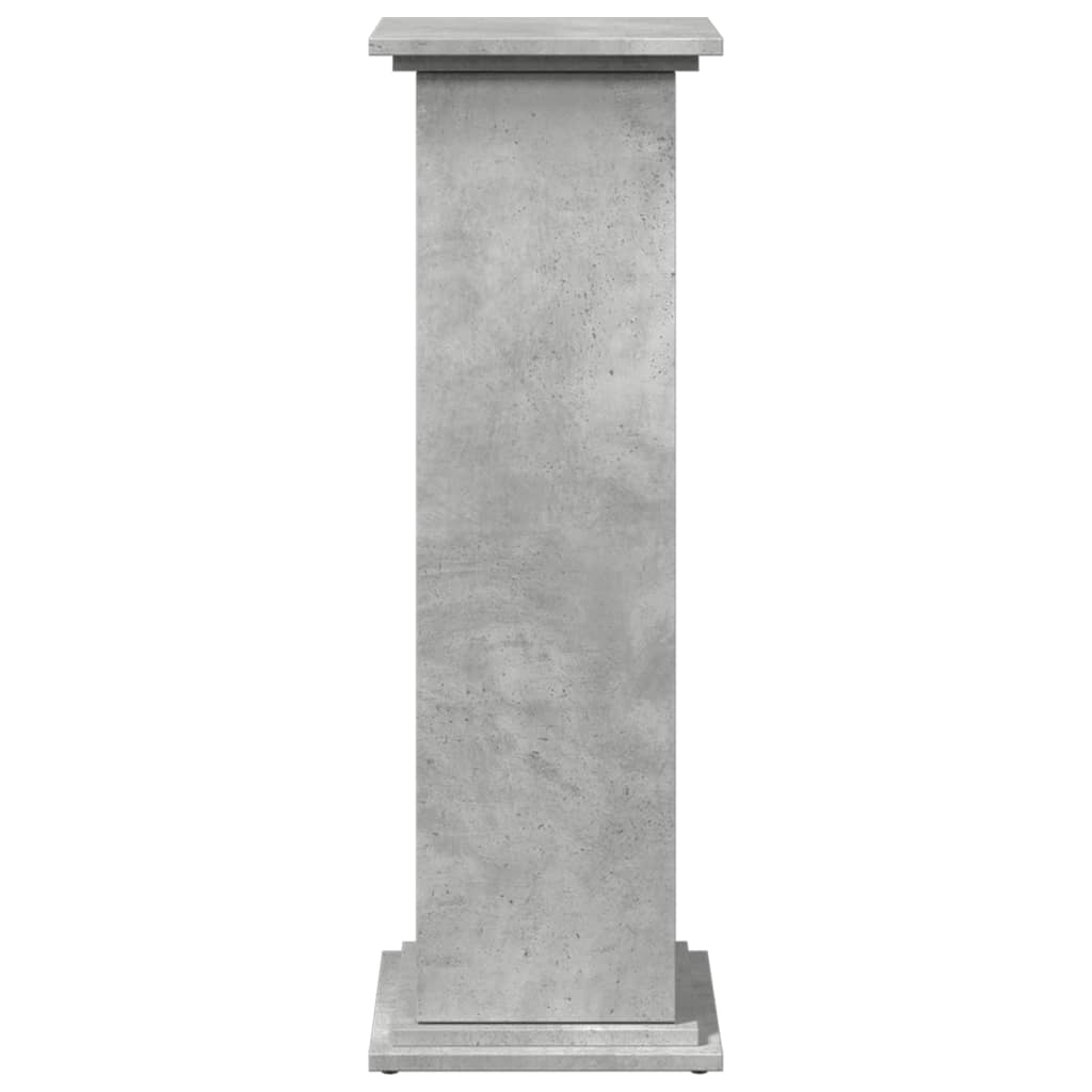 Pidestall Med Oppbevaring Betonggrå 31X30X90 Cm Konstruert Tre