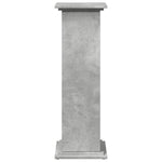 Pidestall Med Oppbevaring Betonggrå 31X30X90 Cm Konstruert Tre