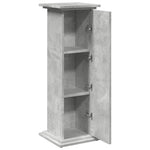 Pidestall Med Oppbevaring Betonggrå 31X30X90 Cm Konstruert Tre