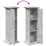 Pidestall Med Oppbevaring Betonggrå 31X30X90 Cm Konstruert Tre