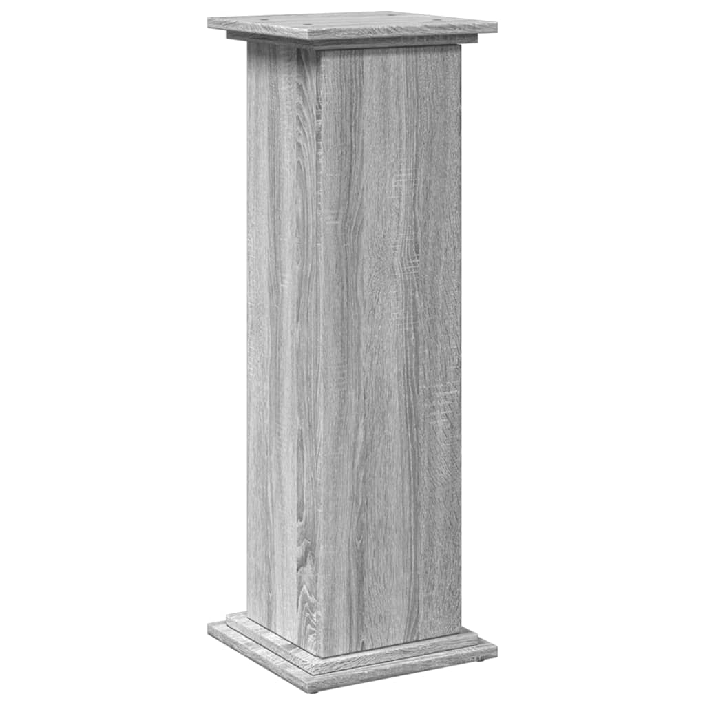 Pidestall Med Oppbevaring Grå Sonoma 31X30X90 Cm Konstruert Tre