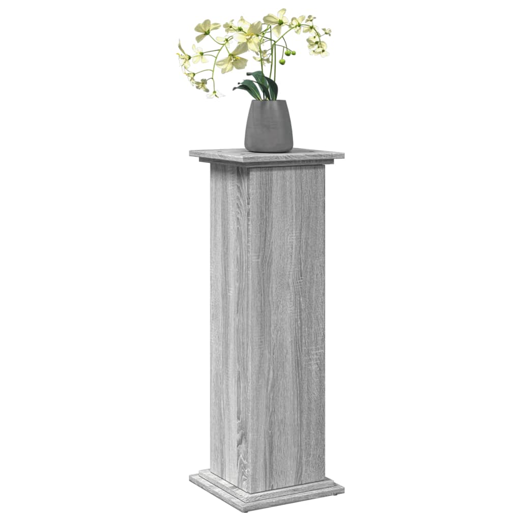 Pidestall Med Oppbevaring Grå Sonoma 31X30X90 Cm Konstruert Tre