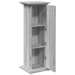 Pidestall Med Oppbevaring Grå Sonoma 31X30X90 Cm Konstruert Tre