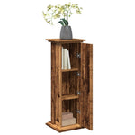 Pidestall Med Oppbevaring Gammelt Tre 31X30X90Cm Konstruert Tre
