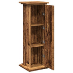 Pidestall Med Oppbevaring Gammelt Tre 31X30X90Cm Konstruert Tre