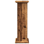 Pidestall Med Oppbevaring Gammelt Tre 31X30X90Cm Konstruert Tre