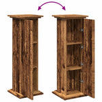 Pidestall Med Oppbevaring Gammelt Tre 31X30X90Cm Konstruert Tre