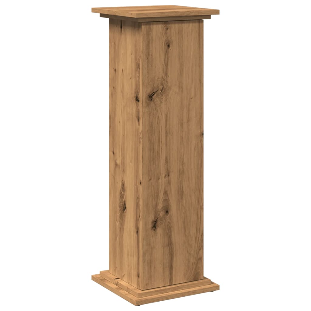 Pidestall Med Oppbevaring Artisan Eik 31X30X90Cm Konstruert Tre